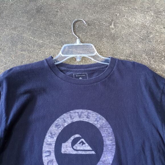 Quiksilver Crop Top Shirt Womens L Blue Cropped Vintage Skate Style Casual Wear - Picture 2 of 7